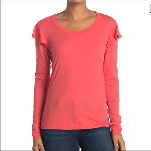 Sundry Women’s Ruffle Sleeve Top Shirt sz S (0) NEW #X444